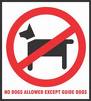 no dogs allowed. Service dogs Okay.